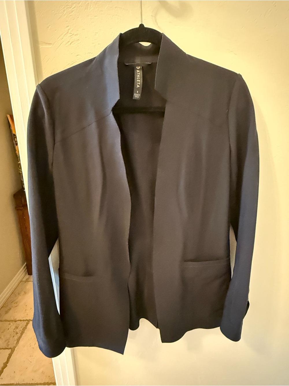Athleta Black Open-Front Jacket